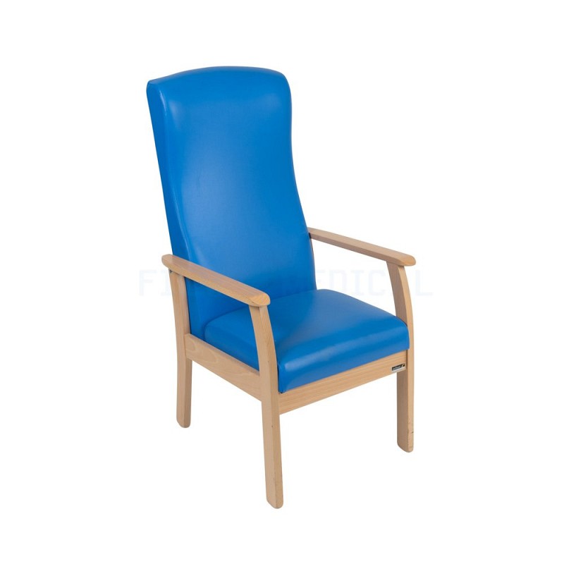 Blue High Backed Chair